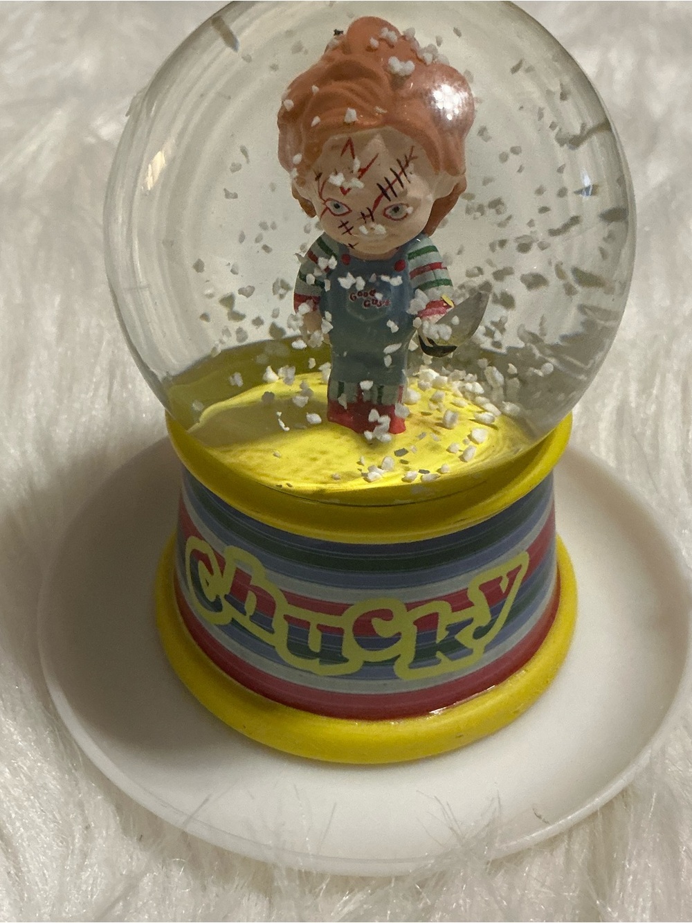 Classic movie Chucky doll holiday and novelty snow globe